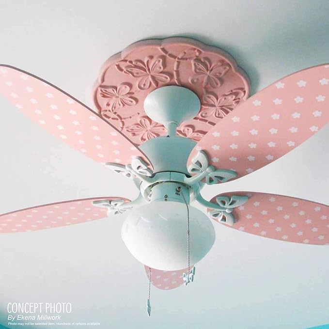 12 1/2"OD x 3 7/8"ID x 3/4"P Bradford Ceiling Medallion (Fits Canopies up to 6 5/8"), Hand-Painted Pot of Cream Crackle