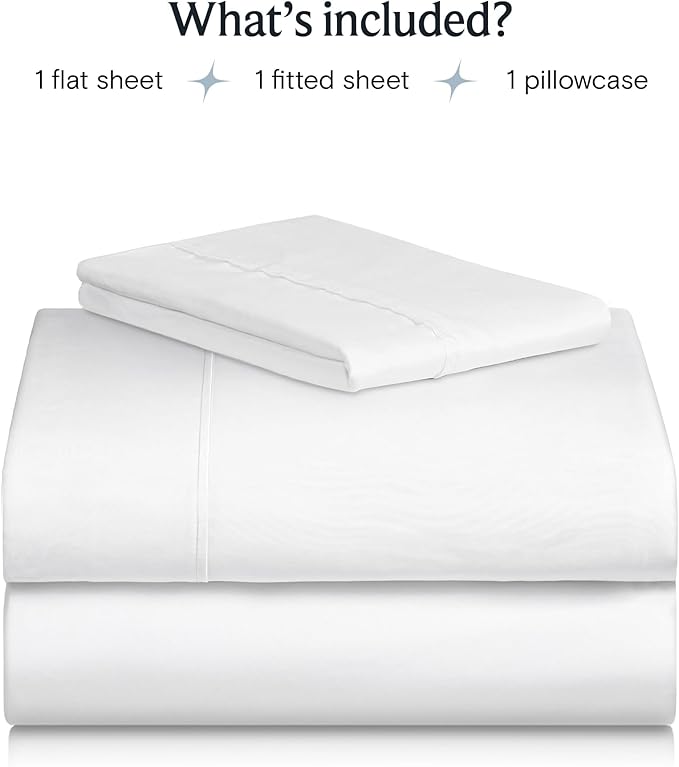 LuxClub 3 PC Sheet Bed Sheets Deep Pockets Wrinkle Free Kids Fitted Sheets Machine Washable Hotel Bedding Silky Soft - White Twin