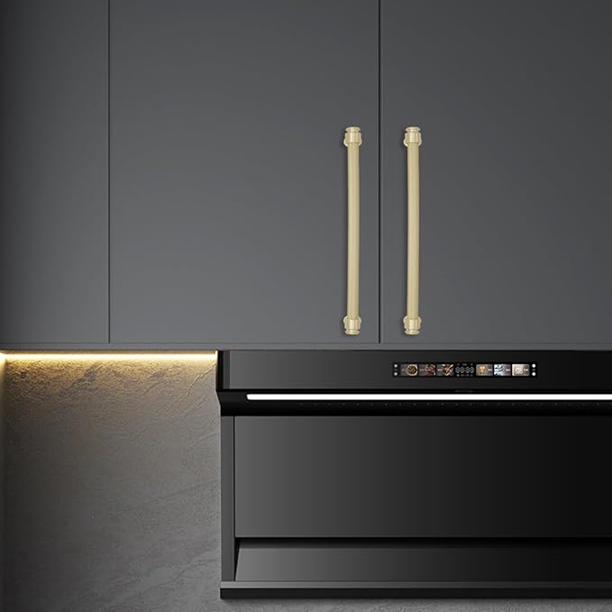 10 Pack 12-3/5 inch(320mm) Brushed Brass Kitchen Cabinet Handles Cabinet Pulls Gold Drawer Pulls Kitchen Cabinet Hardware Handles Dresser Handles