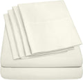 Full Size Bed Sheets - 6 Piece 1500 Supreme Collection Fine Brushed Microfiber Deep Pocket Full Sheet Set Bedding - 2 Extra Pillow Cases, Great Value, Full, ivory