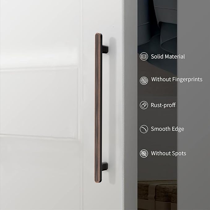 10 Pack 6.3 Inch(160mm) Kitchen Cabinet Handles Oil Rubbed Bronze Cabinet Pulls Kitchen Cabinet Hardware Drawer Pulls for Cupboard Wardrobe