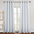 NICETOWN Room Darkening Curtain Panels - Home Fashion Ring Top Thermal Insulated Darkening Curtains for Bedroom/Living Room (2 Panels, 46" Wide by 90" Long, Greyish White)