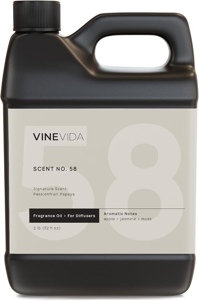 VINEVIDA [32 Fl Oz] Passionfruit Papaya Fragrance Oil for Cold Air Diffusers, Essential Oils for Diffuser Oil Refill & Air Freshener Room Spray