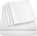 King Size Bed Sheets - 6 Piece 1500 Supreme Collection Fine Brushed Microfiber Deep Pocket King Sheet Set Bedding - 2 Extra Pillow Cases, Great Value, King, White