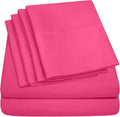 Cal King Size Bed Sheets - 6 Piece 1500 Supreme Collection Fine Brushed Microfiber Deep Pocket California King Sheet Set Bedding - 2 Extra Pillow Cases, Great Value, California King, Fuschia