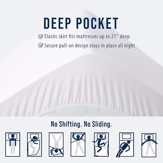 OLANLY Full Quilted Fitted Mattress Pad – Soft Pillow Top Mattress Topper, Down Alternative Fill, Cooling Comfort Breathable Mattress Cover, Machine Washable Deep Pocket Mattress Protector, White