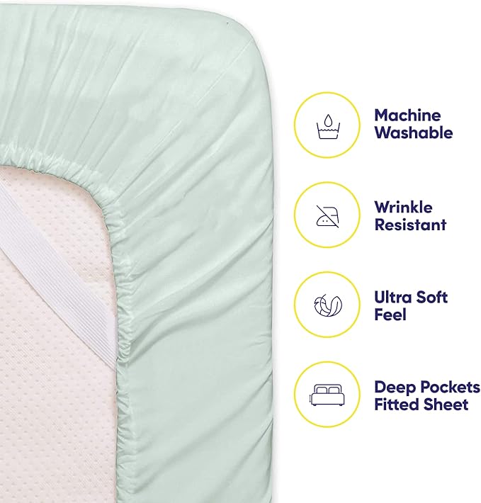 Twin XL Size Bed Sheets - 4 Piece 1500 Supreme Collection Fine Brushed Microfiber Deep Pocket Twin X-Large Sheet Set Bedding - 1 EXTRA PILLOW CASES, GREAT VALUE, Twin XL, Mint