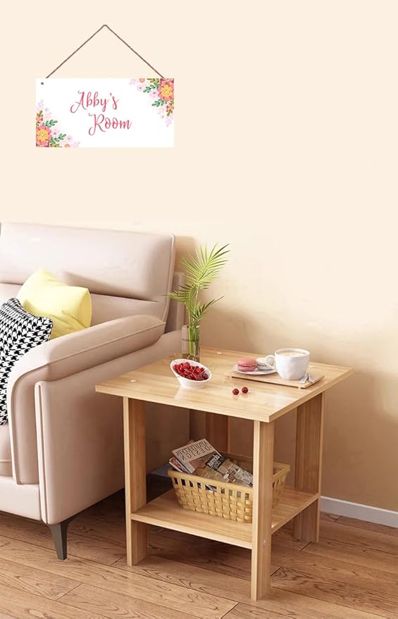 Personalized Sign Nice Flowers Sign Door Art Décor For Kids Room Custom Name Door Wall Art Décor For Little Man Cave, Flower Floral Nursery Art Plate For Girls Room Boys Bedroom
