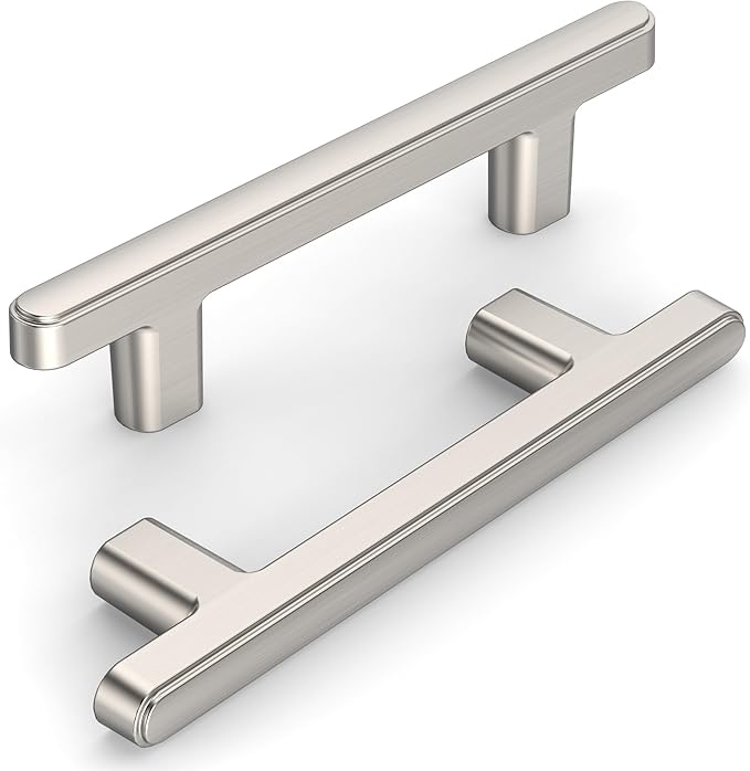 10 Pack 3 Inch(76mm) Kitchen Cabinet Handles Brushed Satin Nickel Cabinet Pulls Kitchen Cabinet Hardware Drawer Pulls for Cupboard Wardrobe