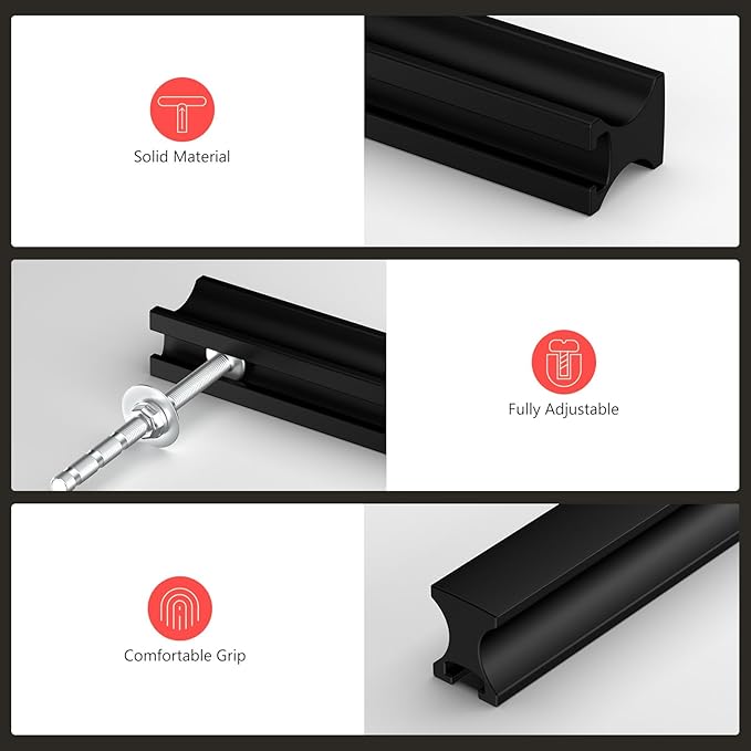 homdiy 25Pack Black Cabinet Handles Adjust Cabinet Pulls Adjustable Drawer Pulls