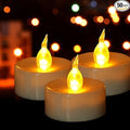 Hanzim Battery Tea Lights, 50 Pack LED Tea Light Candles 100 Hours Realistic Flickering Bulb Battery Operated Tea Lights for Seasonal Festival Celebration Electric Fake Candle in Warm Yellow