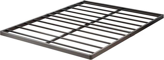1.6 Inch King Box Spring Low Profile Heavy Duty Metal King Size Box Spring Bed Base Bunkie Board, Sturdy Mattress Foundation, Easy Assembly, Noise Free, Black