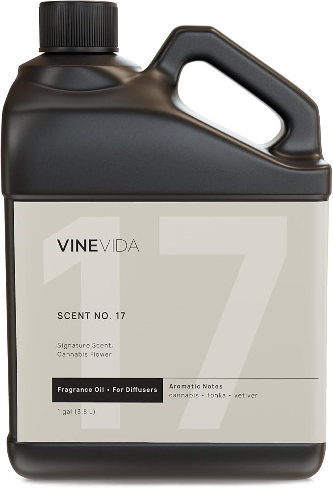 VINEVIDA [128 Fl Oz] Cannabis Flower Fragrance Oil for Cold Air Diffusers, Essential Oils for Diffuser Oil Refill & Air Freshener Room Spray