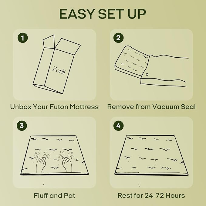 ZonLi Japanese Floor Futon Mattress Twin Size 80"x 39", 100% Cotton Cover 2.5'' Thicken Tatami Mattress, Foldable Sleeping Pad, Portable Dormitory Tatami Mat