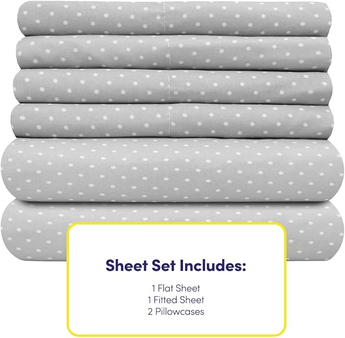 Sweet Home Collection 4 Piece 1500 Thread Count Brushed Microfiber Deep Pocket Sheet Set - 2 Extra Pillow Cases, Great Value