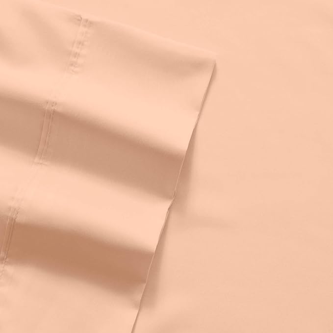 Cal King Size Bed Sheets - 6 Piece 1500 Supreme Collection Fine Brushed Microfiber Deep Pocket California King Sheet Set Bedding - 2 Extra Pillow Cases, Great Value, California King, Peach