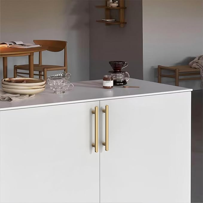 2244 10 Pack 5 Inch(128mm) Kitchen Cabinet Handles Champagne Bronze Cabinet Pulls Kitchen Cabinet Hardware Drawer Pulls for Cupboard Wardrobe 2244