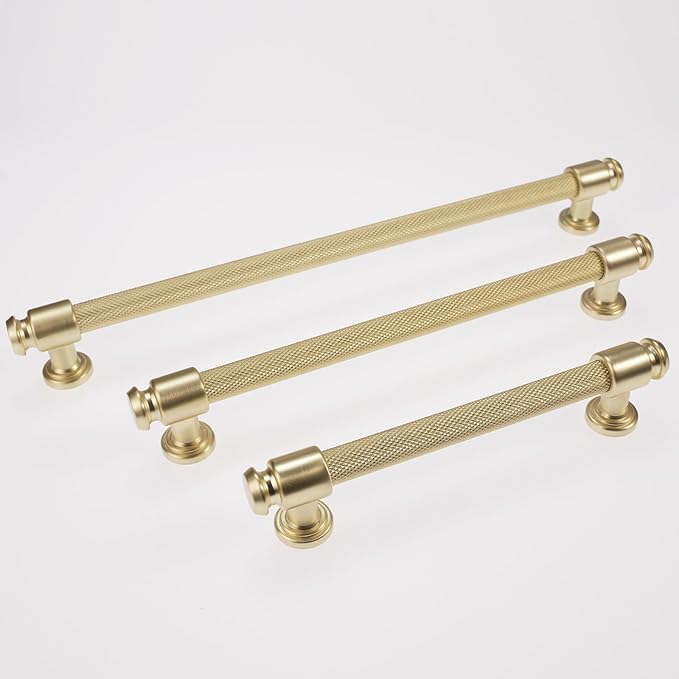 10 Pack 12-3/5 inch(320mm) Brushed Brass Kitchen Cabinet Handles Cabinet Pulls Gold Drawer Pulls Kitchen Cabinet Hardware Handles Dresser Handles