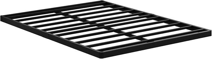 King Size Box Spring 2 Inch Low Profile, Heavy Duty Metal Box Spring Bed Base Bunkie Board, Mattress Foundation, Easy Assembly, Noise Free, Black