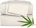Pure Bamboo Full Sheets, Genuine 100% Organic Viscose Derived from Bamboo Bed Sheet Set, Luxuriously Soft & Cooling, Double Stitching, Lifetime Quality Promise (Full, Creme)