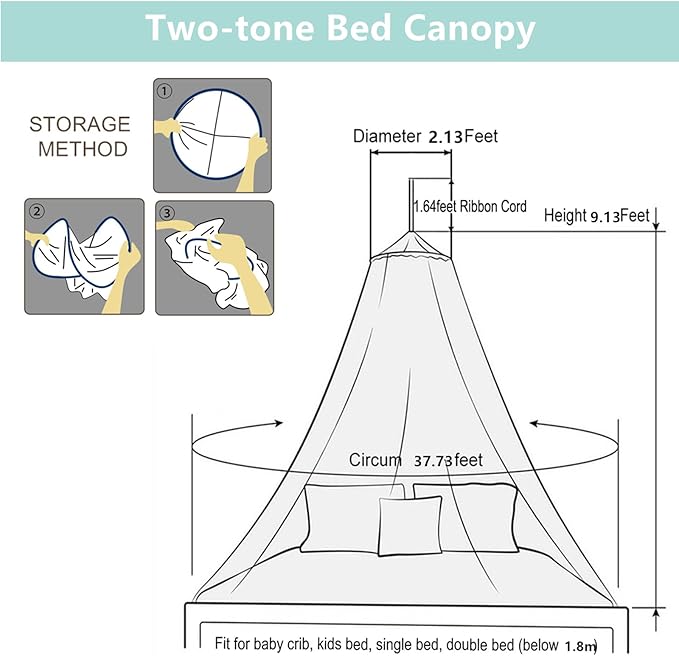 Eimilaly Two-Tone Bed Canopy Mosquito Net Pink Purple with 250pcs Warm White Lights, Bed Canopy for Girls Room Decor, Single Door