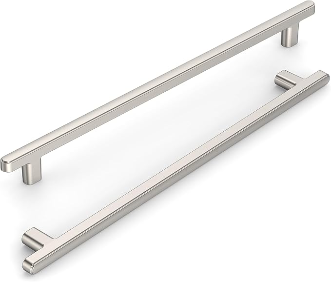 10 Pack 10 Inch(254mm) Kitchen Cabinet Handles Brushed Satin Nickel Cabinet Pulls Kitchen Cabinet Hardware Drawer Pulls for Cupboard Wardrobe