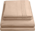 Queen Size Bed Sheets - Breathable Luxury Sheets with Full Elastic & Secure Corner Straps Built In - 1800 Supreme Collection Extra Soft Deep Pocket Bedding Set, Sheet Set, Queen, Taupe