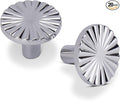 20 Pack Kitchen Cabinet Knobs Round Sunflower Dresser Knob Modern Drawer Hardware Cupboard Handles Furniture Knob for Bathroom Single Hole Knobs for Wardrobe Polished Chrome TYH-BC-K20