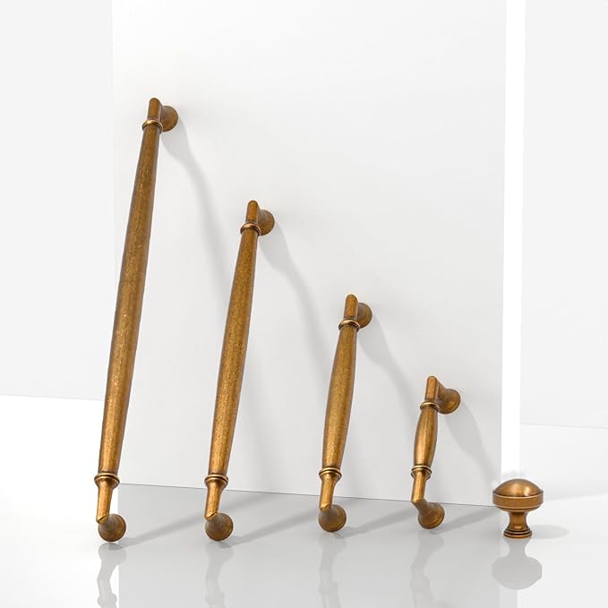 10 Pack Antique Brass Cabinet Pulls 7.5 Inch(192mm) Kitchen Cabinet Handles Solid Zinc Alloy Cabinet Hardware Drawer Pulls
