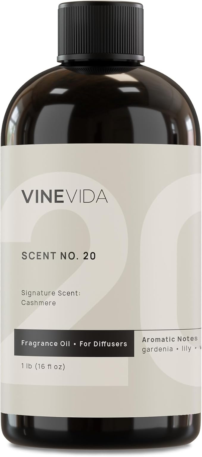VINEVIDA [16 Fl Oz] Cashmere Fragrance Oil for Cold Air Diffusers, Essential Oils for Diffuser Oil Refill & Air Freshener Room Spray