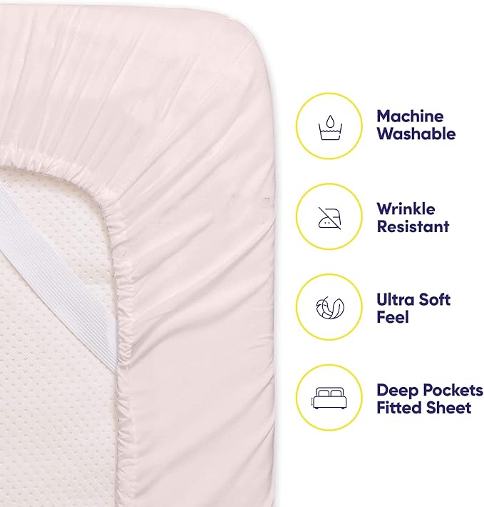 Twin Size Bed Sheets - 4 Piece 1500 Supreme Collection Fine Brushed Microfiber Deep Pocket Twin Sheet Set Bedding - 1 EXTRA PILLOW CASES, GREAT VALUE, Twin, Pale Pink