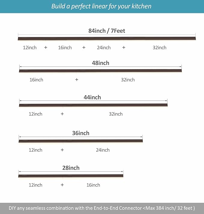 Under Cabinet Lighting Plug in, 12 Inch 2 Pcs, Linkable AC120V 3CCT 3000K/4000K/5000K Ultra Slim, LED Under Cabinet Lights for Counter Light, Kitchen, Shelf, Sink, Workshop, Desk, Bronze