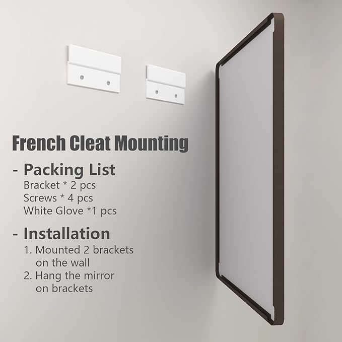 36x36 Square Bathroom Framed Mirror for Wall, Brushed Bronze Metal Bathroom Vanity Mirror, Rounded Rectangle Mirror, Anti-Rust, Tempered Shatterproof (Horizontal/Vertical)