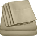 Full Size Bed Sheets - 6 Piece 1500 Supreme Collection Fine Brushed Microfiber Deep Pocket Full Sheet Set Bedding - 2 Extra Pillow Cases, Great Value, Full, Sage