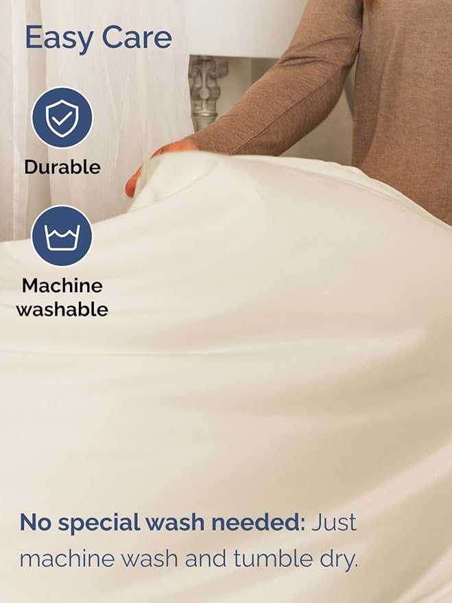 Extra Deep Full Sheet Set - 6 Piece Breathable & Cooling Sheets - Hotel Luxury Bed Sheets Set - Easy & Secure Fit - Soft, Wrinkle Free & Comfy Sheets Set - Off White Sheet Set with Extra Deep Pockets