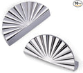 10 Pack 3 Inch (76mm) Polished Chrome Cabinet Pulls Cup Flat Drawer Handles Kitchen Cupboard Pull Bathroom Dresser Sunflower Handle Unique Hardware for Furniture Wardrobe Door TYH-BC-10