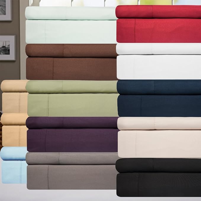 Cal King Size Bed Sheets - 6 Piece 1500 Supreme Collection Fine Brushed Microfiber Deep Pocket California King Sheet Set Bedding - 2 Extra Pillow Cases, Great Value, California King, Taupe