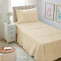 Mejoroom Twin XL Sheet Set - Hotel Luxury Microfiber Sheet & Pillowcase Sets Fits College Dorm Room Mattress - Soft, Breathable, Wrinkle & Fade Resistant - 3 Piece (Taupe)
