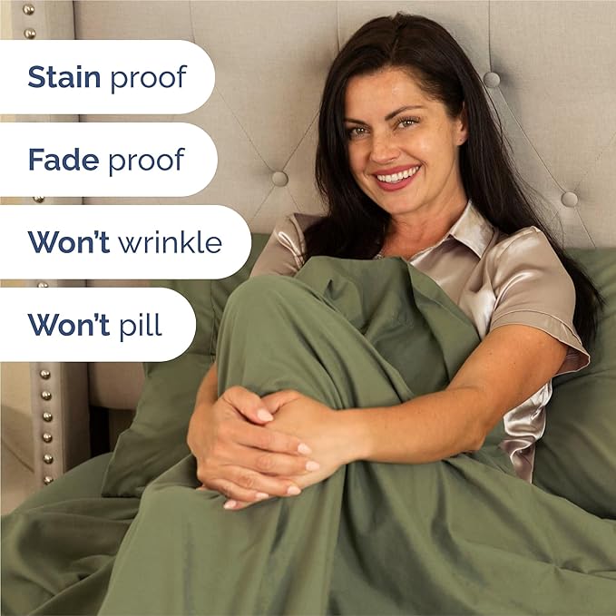 Queen 6 Piece Sheet Set - Comfy Breathable & Cooling - Ultra-Soft Hotel Luxury Bedding Set w/ 8-16 Inch Deep Pockets - 1 Flat & 1 Fitted Sheet & 4 Pillowcases - Wrinkle Free & Easy Care - Sage Green