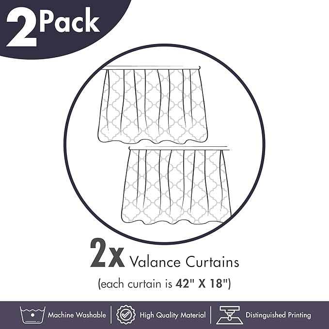 Ambesonne Olive Window Valance Pack of 2, Digitally Generated Hand Drawn Style Botanical Blossoms, Rod Pocket Curtain Valances for Kitchen Bedroom, 42" X 18", Quartz Taupe