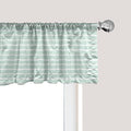 Ambesonne Pastel Window Valance, Horizontal Wavy Lines White Striped Abstract Soft Toned Nautical Art Display, Curtain Valance for Kitchen Bedroom Decor with Rod Pocket, 54" X 12", Almond Green White