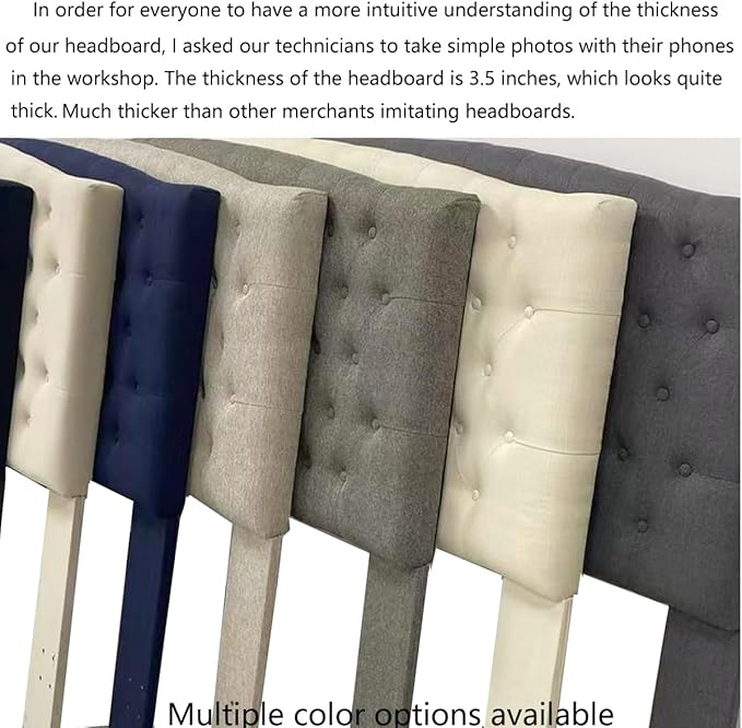 24KF Upholstered Tufted Button Velvet Headboard,Comfortable Fashional Headboard King/CA King Size,Gray