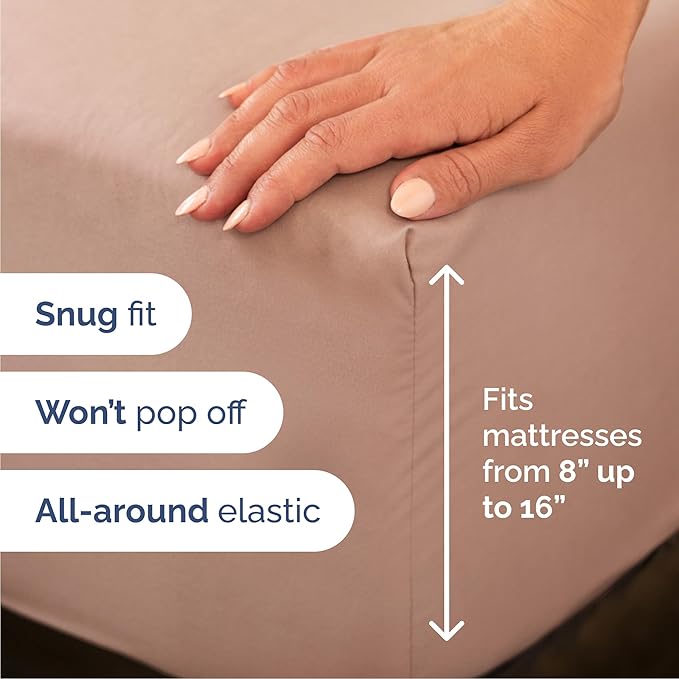Cal King 6 Piece Sheet Set - Comfy Breathable & Cooling - Ultra-Soft Hotel Luxury Bedding Set with 8-16 Inch Deep Pockets - 1 Flat & 1 Fitted Sheet & 4 Pillowcases - Wrinkle Free & Easy Care - Mauve