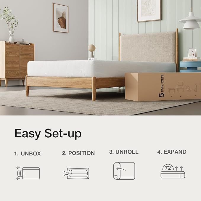 Novilla Twin Bed Mattress, 8 Inch Twin Size Mattress with Gel Memory Foam for Cooling Night Sleep, Pressure Relief & Comfort Sleep, CertiPUR-US Certified