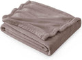 Bedsure GentleSoft Fleece Throw XL Blanket Mocha Brown - 300GSM Soft Lightweight Plush Cozy Blankets for Bed, Sofa, Couch, Travel, Camping, 50x70 inches