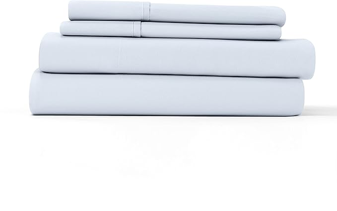 Linen Market Double-Brushed Microfiber Twin XL Sheet Set 3 Piece – Oeko-TEX Certified Ultra Soft & Wrinkle-Free - 16" Deep Pocket Sheets - Easy Care Twin XL Size - Light Blue