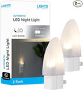 Lights by Night LED Night Light, Plug-in, Dusk to Dawn Sensor, Warm White, UL-Certified, Energy Efficient, Ideal Nightlight for Bedroom, Bathroom, Nursery, Hallway, Kitchen, 11376