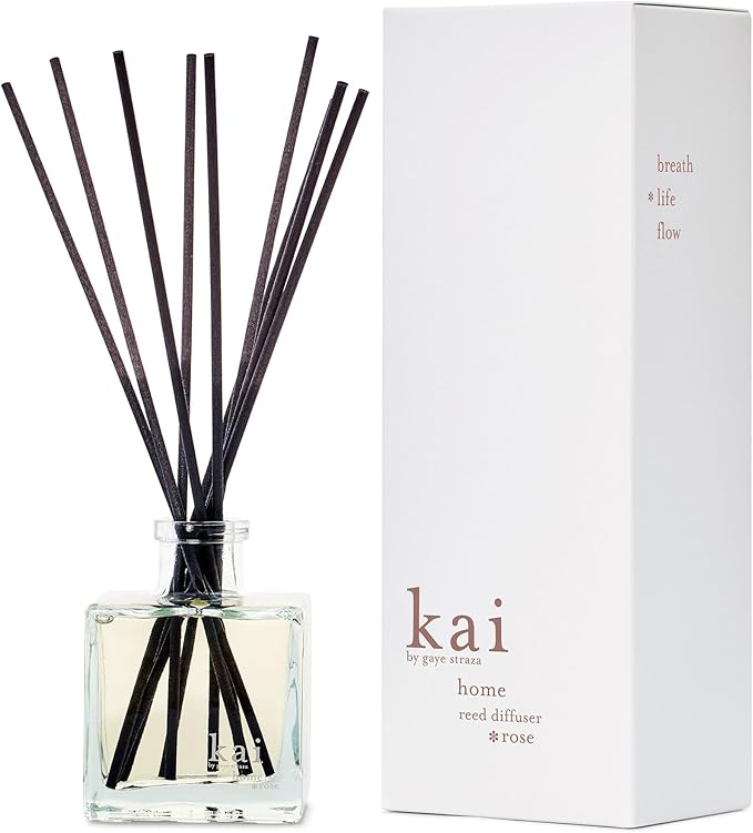 kai Reed Diffuser - (Rose Absolute, Gardenia, White Exotics) a Fresh, Light, airy & Delicious Scent. Vegan, Cruelty Free, Recyclable, Made in The USA. 6.75 fl oz.