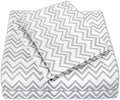 Twin Sheets - Breathable Luxury Sheets with Full Elastic & Secure Corner Straps Built In - 1800 Supreme Collection Extra Soft Deep Pocket Bedding Set, Sheet Set, Twin, Chevron Gray