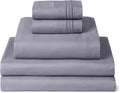 Mellanni Split King Sheets Set - 5 PC Iconic Collection Bedding - Hotel Luxury, Extra Soft, Cooling Bed Sheets - Wrinkle, Fade, Stain Resistant (Split King, Hazy Lilac)